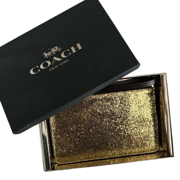 Coach Gold Glitter Wristlet - Picture 4 of 4